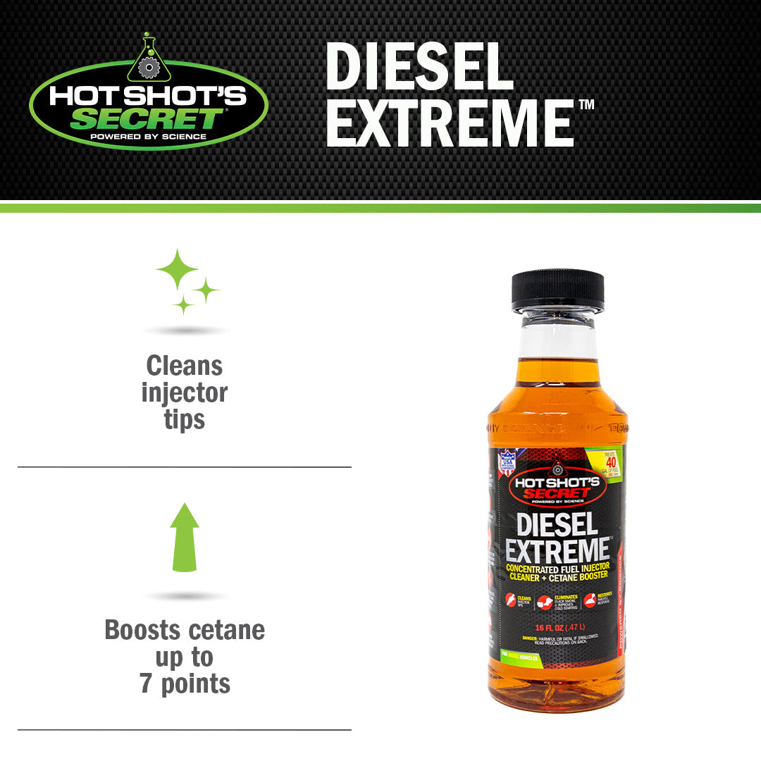 Hot Shot's Secret DIESEL EXTREME Injector Cleaner & Cetane Boost - 16 OZ